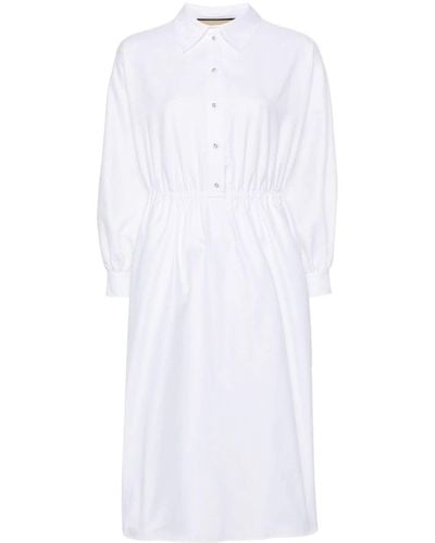 Gucci Oxford Cotton Midi Dress - White