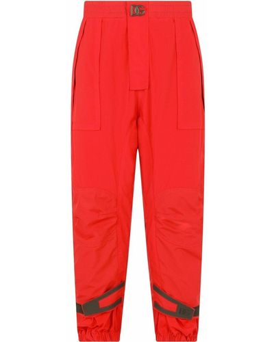 Dolce & Gabbana Paneled Loose-fit Pants - Red