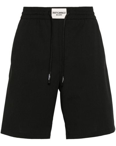 Just Cavalli Logo-patch Bermuda Shorts - Black