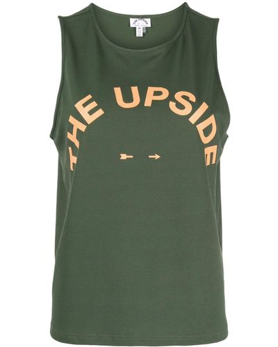 The Upside Logo-print Round-neck Tank Top - Green