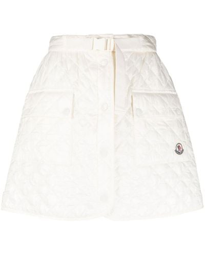Moncler Minifalda con parche del logo - Blanco