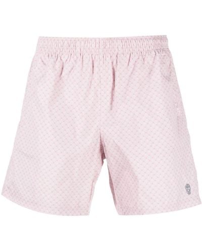 Alexander McQueen Skull-print Swim Shorts - Pink