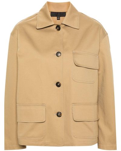 Nili Lotan Cowan Cotton Military Jacket - Naturel