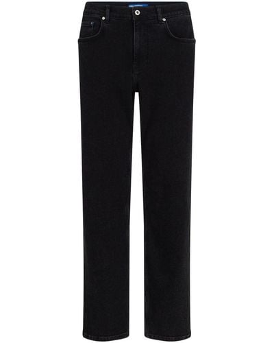 Karl Lagerfeld Mid-rise Straight-leg Jeans - Black