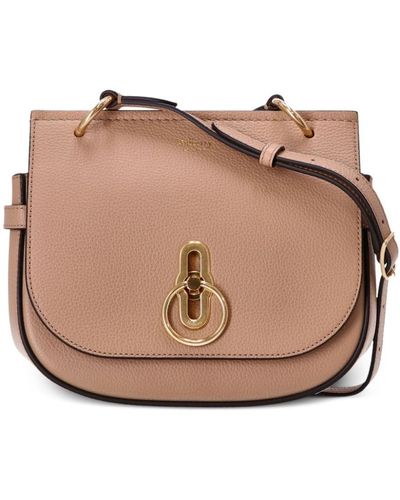 Mulberry Amberley Leather Satchel Bag - Natural