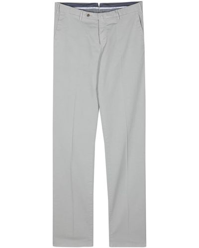 PT Torino Gabardine-weave Trousers - Grey