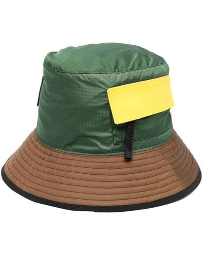 DSquared² Sombrero de pescador con parche del logo - Verde