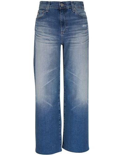 AG Jeans High Waist Straight Jeans - Blauw