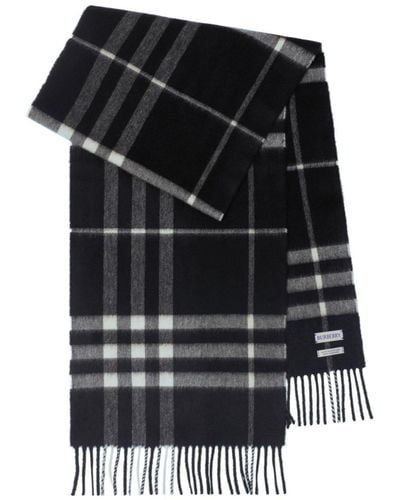 Burberry Check cashmere scarf - Schwarz