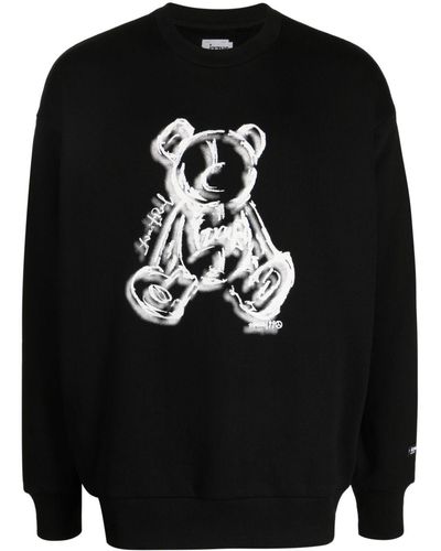 Izzue Graphic-print Jersey Sweatshirt - Black