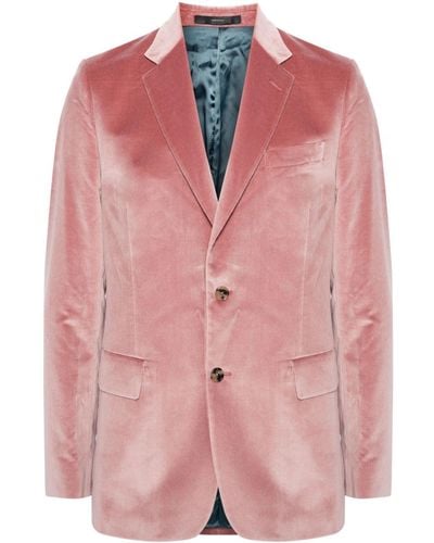 Paul Smith Single-breasted Velvet Blazer - Pink