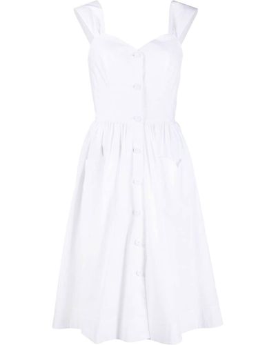Moschino Sweetheart-neck Empire-line Dress - White