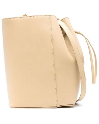 Maeden Canna Leather Bucket Bag - Natural