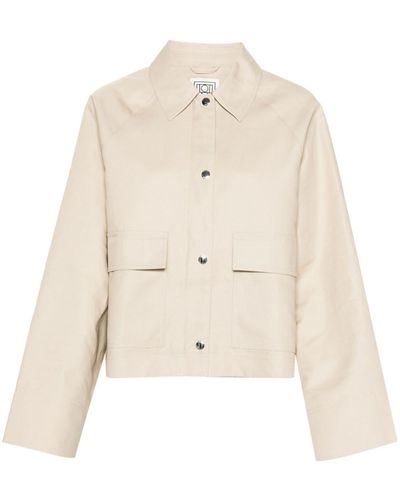 Totême Organic Cotton Cropped Jacket - Natural