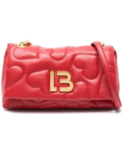 Bimba Y Lola Quilted-hearts Crossbody Bag - Red