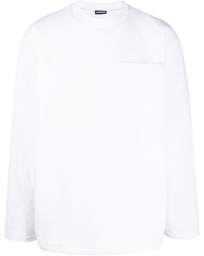 Jacquemus Top Le T-shirt Bricciola de manga larga - Blanco