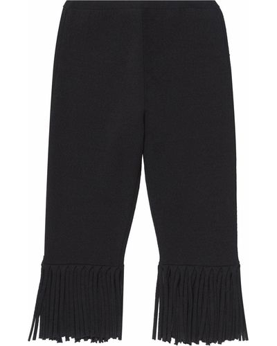 Proenza Schouler Strukturierte Radlerhose mit Fransen - Blau