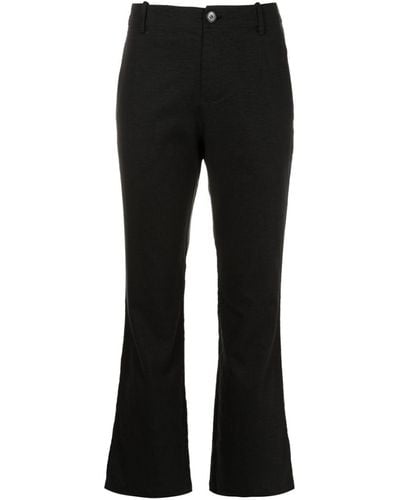 UMA | Raquel Davidowicz Mid-rise Flared Cropped Pants - Black