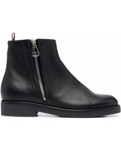 Bally Zip-up Leather Boots - Black