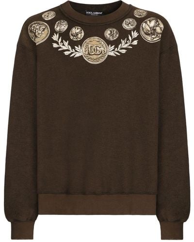 Dolce & Gabbana Sweater Met Print - Bruin