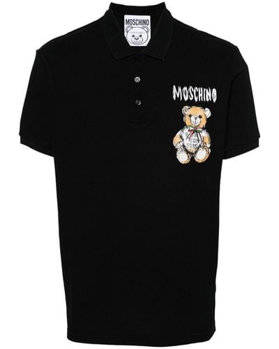 Moschino Poloshirt mit Teddy - Schwarz