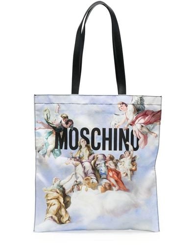 Moschino Graphic-print Shoulder Bag - Blue