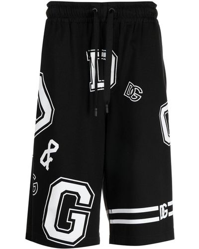 Dolce & Gabbana Logo-lettered Track Pants - Black