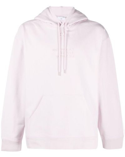 Courreges Logo-embroidered Cotton Hoodie - Pink