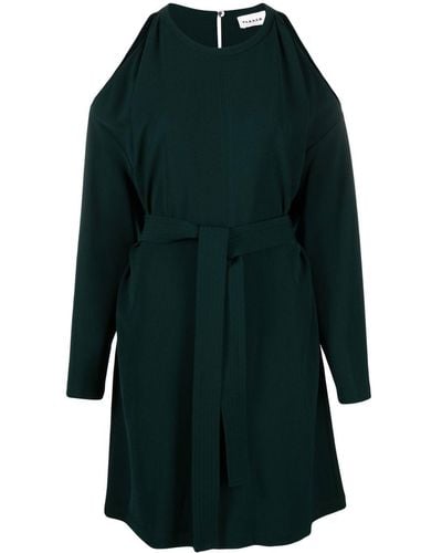 P.A.R.O.S.H. Cold-shoulder Long-sleeve Dress - Green