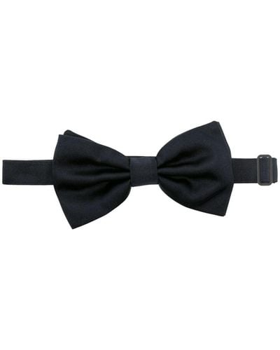 Dolce & Gabbana Silk Double Bow Tie - Black