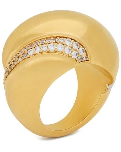 Saint Laurent Whirlwind Crystal Ring - Natural
