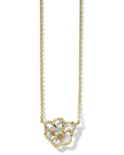 Ippolita 18kt Yellow Gold Stardust Flora Diamond Necklace - White