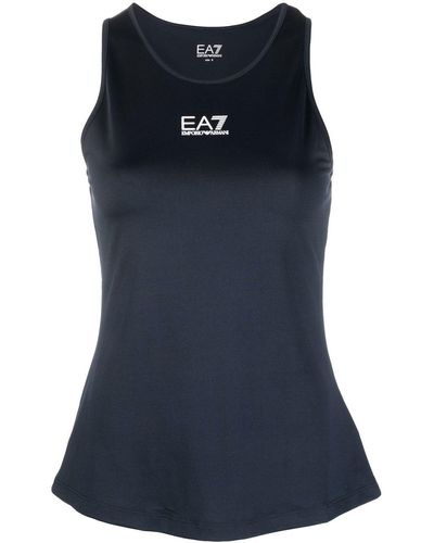 EA7 Débardeur à logo imprimé - Bleu