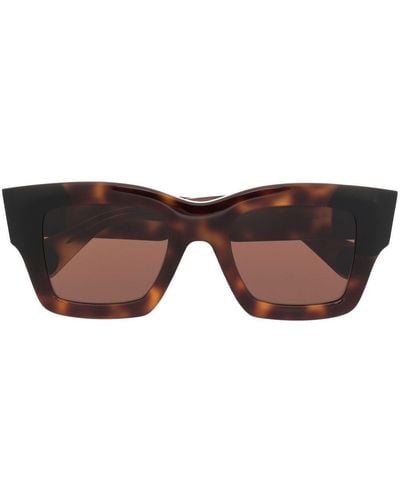 Jacquemus Tortoiseshell Oversize-frame Sunglasses - Brown