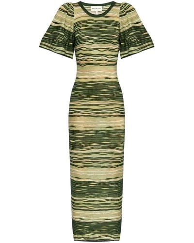 Munthe Striped Knit Maxi Dress - Green
