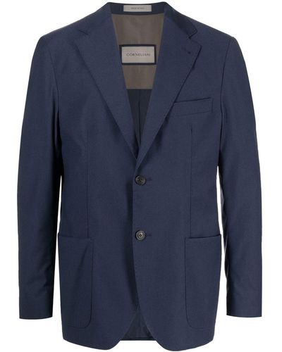 Corneliani Blazer Met Enkele Rij Knopen - Blauw