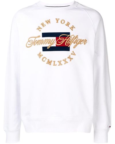 Tommy Hilfiger Sudadera New York con logo bordado - Blanco