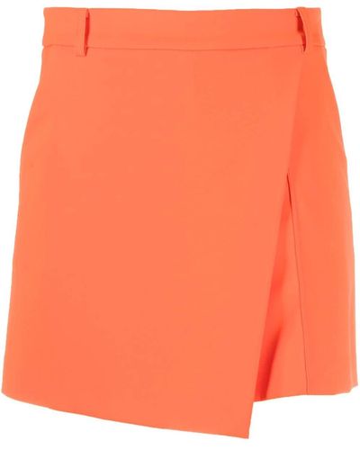 Patrizia Pepe Essentielle Shorts aus Krepp-Textur - Orange