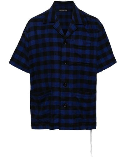 Mastermind Japan Checked cotton shirt - Blau