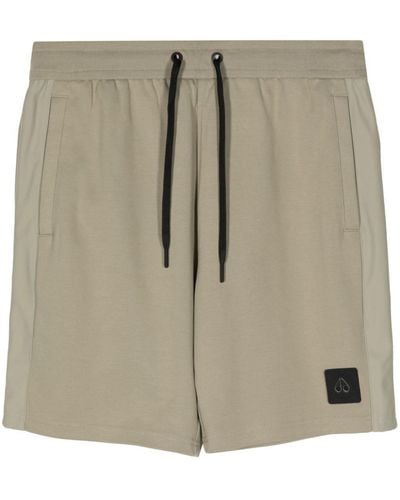Moose Knuckles Logo-patch Cotton Track Shorts - Natural