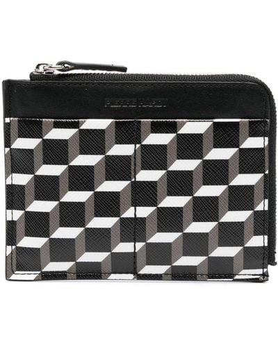 Pierre Hardy Perspective Cube Leather Wallet - Black