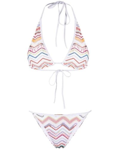 Missoni Triangle Bikini Set - White