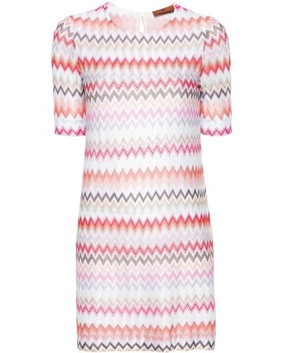Missoni Mini-jurk Met Zigzag Patroon - Roze