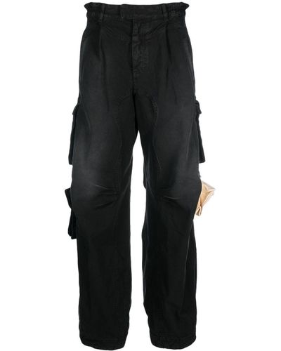 Ssheena Pleat-detailing Cotton Straight-leg Jeans - Black