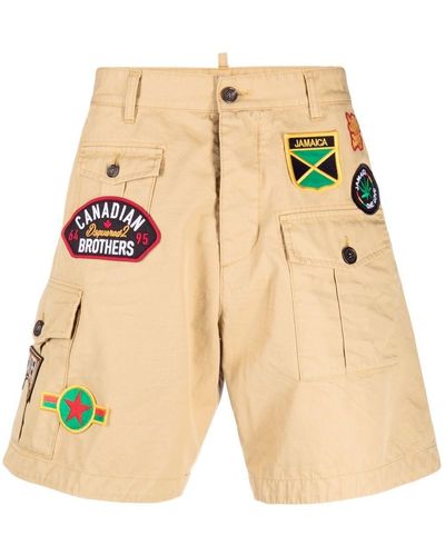 DSquared² Shorts Met Patchdetail - Naturel