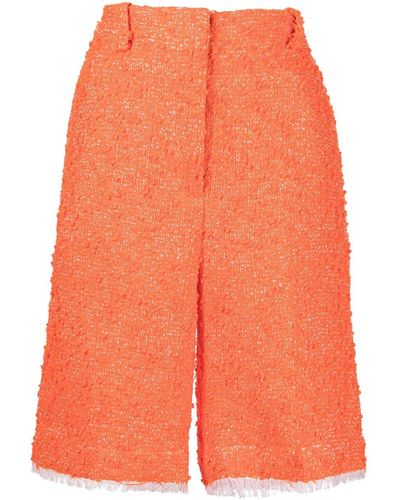 3.1 Phillip Lim Knielange Tweed-Shorts - Orange