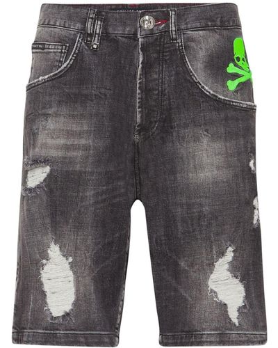 Philipp Plein Pantalones vaqueros cortos Formentera - Gris