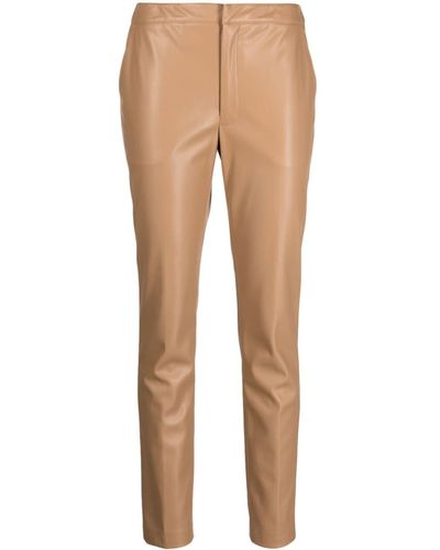 Twin Set Pantaloni slim con placca logo - Neutro