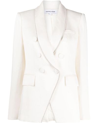 Veronica Beard Double-breasted Tailored Jacket - White