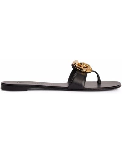 Giuseppe Zanotti Sandalias Lyra Zali con apliques - Negro